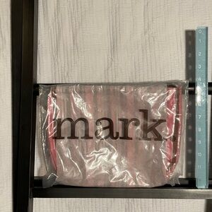 mark. Pink and Brown Cosmetic Pouch